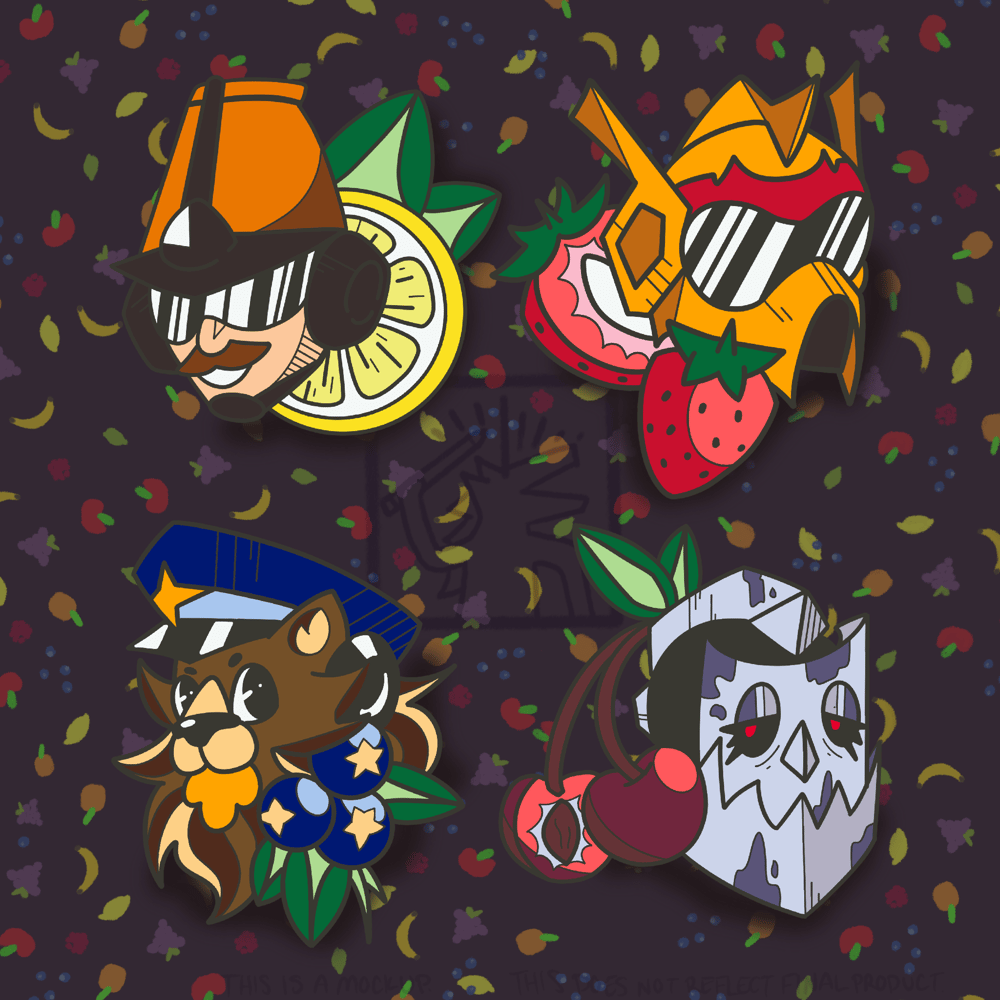Image of Fruity TWRP Enamel Pin Set