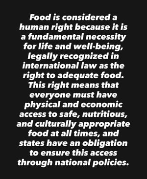 Image of FOOD IS A HUMAN RIGHT Tee