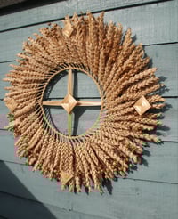 Image 2 of Large solar cross wheat wreath