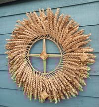 Image 4 of Large solar cross wheat wreath