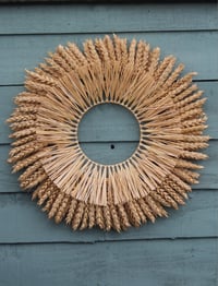 Image 1 of Golden wheat straw wreath
