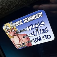 Image 2 of Oil Change Sticker: Cami