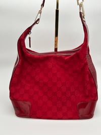 Image 1 of Gucci GG Canvas Red Vintage Hobo Detachable Shoulder Bag