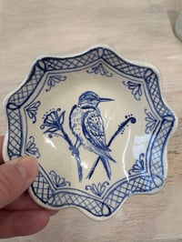 Image 1 of Kingfisher hand built stoneware trinket dish