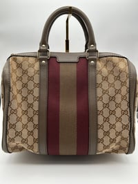 Image 1 of Gucci GG Canvas Burgundy Joy Boston Bag
