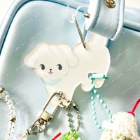 Image 1 of Silly Puppy Carabiner Clip - charm and trinket holder