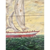 Image 2 of Wood Painted Fireplace Cover