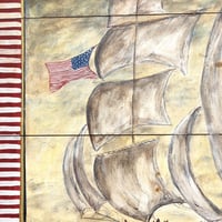 Image 3 of Wood Painted Fireplace Cover