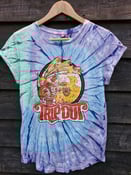 Image of Womens  tie dye tee blue