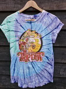 Image of Womens  tie dye tee blue