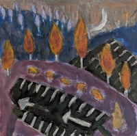 Image 1 of Autumn Evening, 2025. Oil on linen. 10 x 10 inches. Unframed.