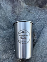 Stainless Steel Logo Pint Cup