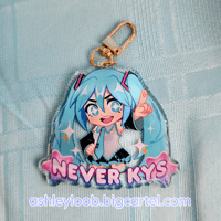 never KYS Miku 2.8" epoxy charm 
