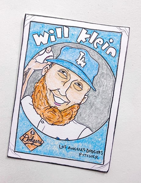 Image of Original pencil artwork—Will Klein, Dodgers