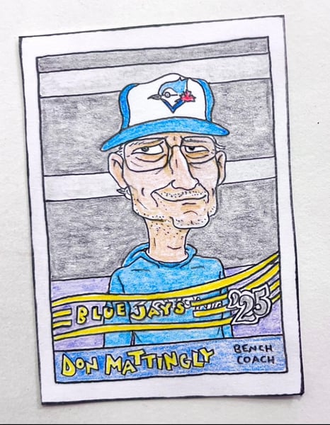 Image of Original pencil artwork—Don Mattingly, Blue Jays