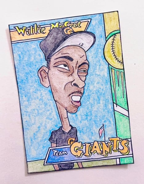 Image of Original pencil artwork—Willie McGee, Giants