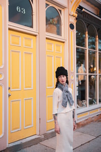 Image 9 of Knitting Pattern - Arnprior Reversible Cable Scarf (keyhole option)