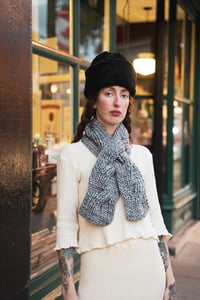 Image 10 of Knitting Pattern - Arnprior Reversible Cable Scarf (keyhole option)