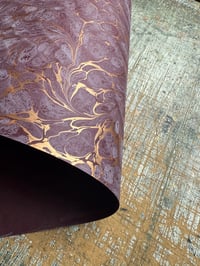 Image 3 of Hand Marbled paper one-of-a-kind 'Alder' 