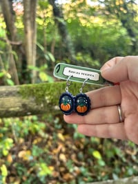 Image 3 of Pendientes artesanos. Modelos calabaza nocturna