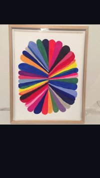 Image 5 of Rainbow Flower Diptych Giclee Print (Giclee print  number 1)