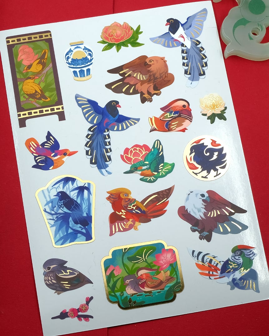 Birds in Chinese Art - Sticker Sheet