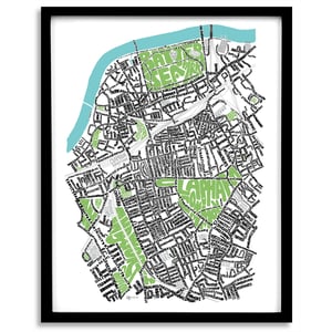 Image of Battersea & Clapham Type Map