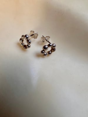 Image of "Fairy Rings" recycled silver studs (extra small)