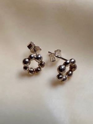 Image of "Fairy Rings" recycled silver studs (extra small)