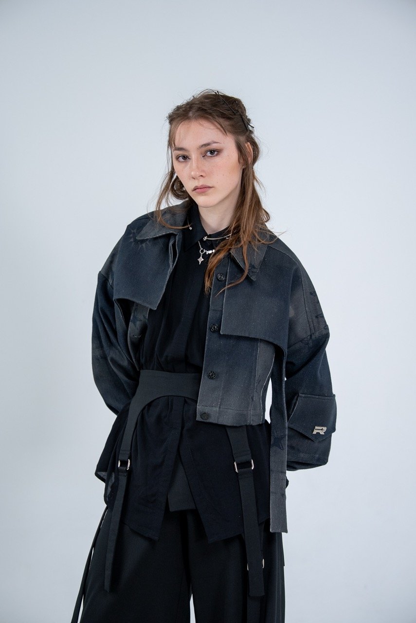 Image of Cropped Orbit Denim Jacket