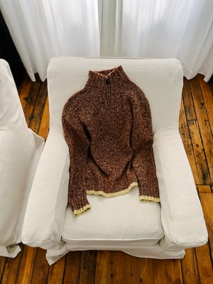  Hermès Half Quarter Zip Wool Sweater - Size L