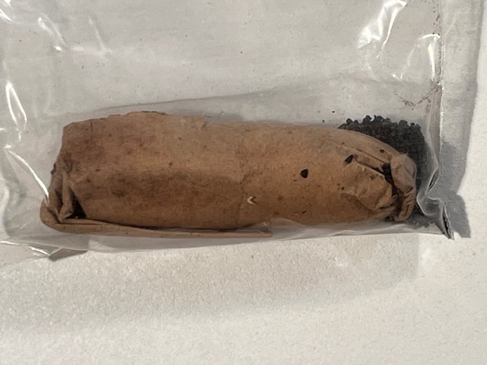 #163-CIVIL WAR SALE: VERY RARE FULL PAPER WRAPPED BULLET & POWDER
