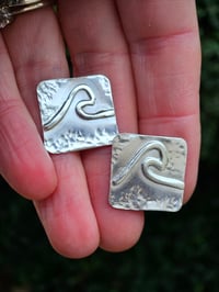 Image 3 of Sterling Silver Cufflinks - Cornish Wave 
