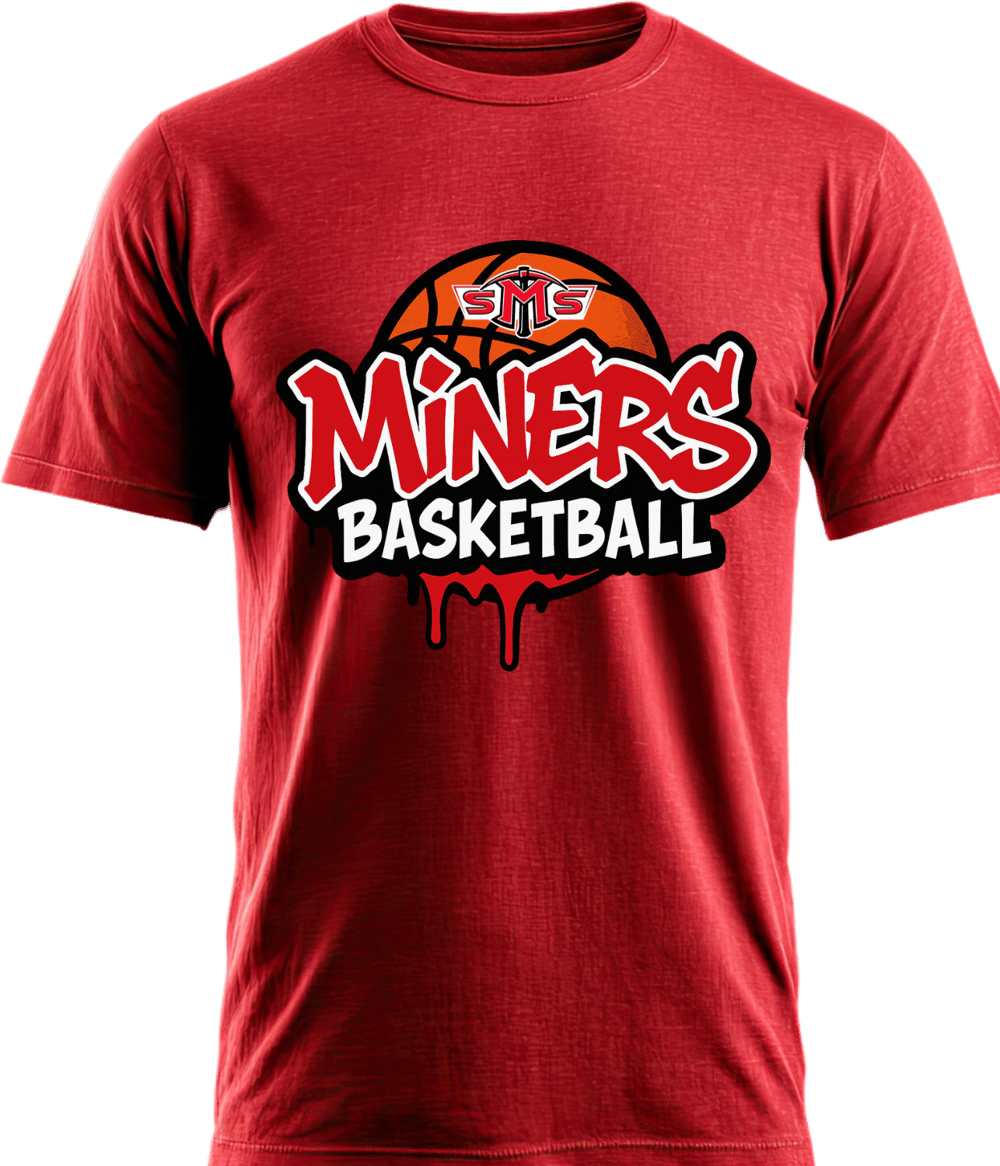 Image of Miners Basketball Red Tee