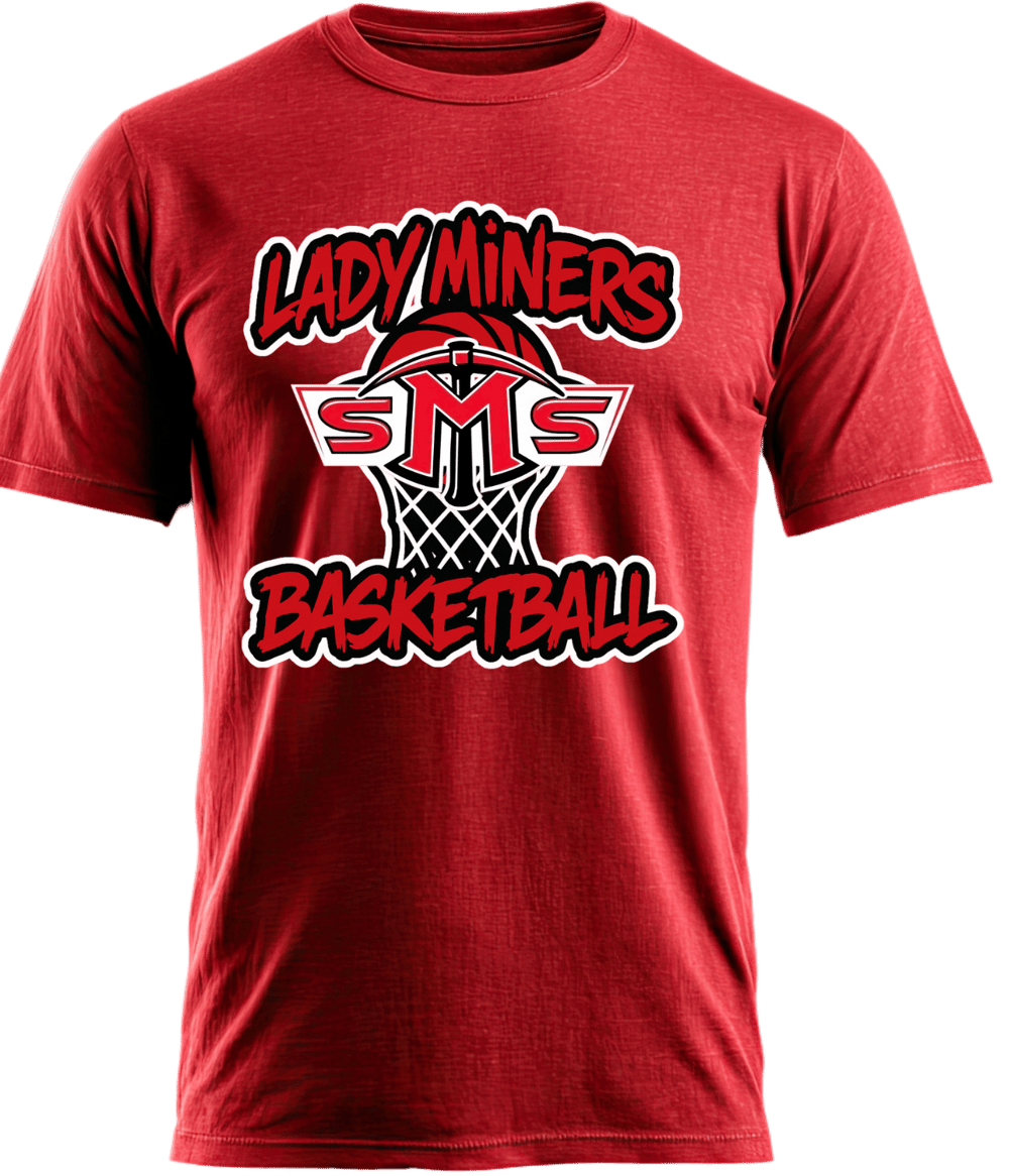 Image of Lady Miners Basketball Red Tee