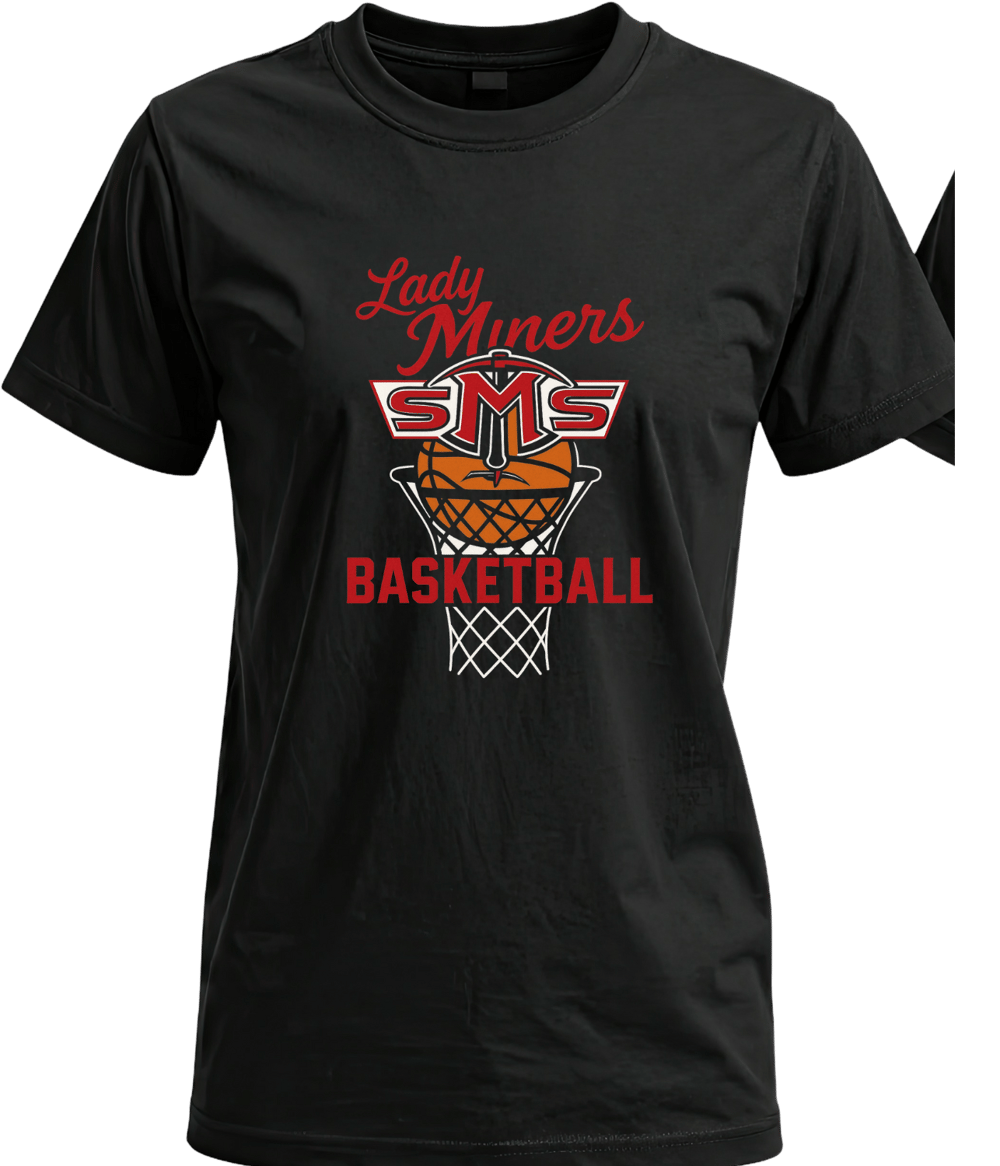 Image of Lady Miners Basketball Black Tee