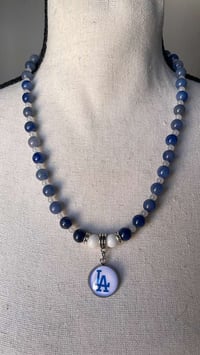 LA Baseball Necklace – Aventurine Edition