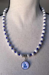 LA Baseball Necklace – Howlite Edition