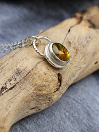 Image 9 of Paua Shell Nugget Necklace - Sterling Silver 