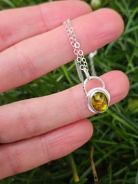 Image 5 of Paua Shell Nugget Necklace - Sterling Silver 