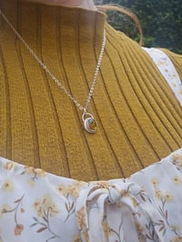 Image 3 of Paua Shell Nugget Necklace - Sterling Silver 