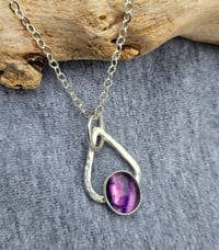 Image 6 of 'Heart of a Dragon ' - Sterling Silver Necklace with Fluorite Gemstone 