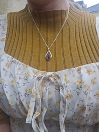 Image 4 of 'Heart of a Dragon ' - Sterling Silver Necklace with Fluorite Gemstone 