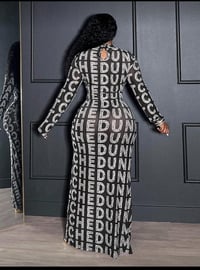 Image 3 of Lettered Long Sleeve Maxi Dress