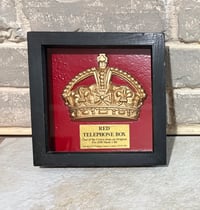 Image 1 of Framed Cast of the Crown of a British K6 Red Telephone Kiosk