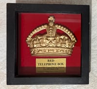 Image 3 of Framed Cast of the Crown of a British K6 Red Telephone Kiosk