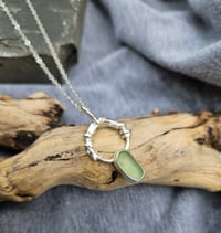 Image 3 of Calm Shores - Cornish pale green Seaglass Necklace 