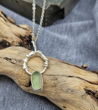 Image 1 of Calm Shores - Cornish pale green Seaglass Necklace 