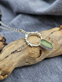Image 6 of Calm Shores - Cornish pale green Seaglass Necklace 