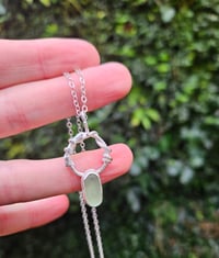 Image 9 of Calm Shores - Cornish pale green Seaglass Necklace 